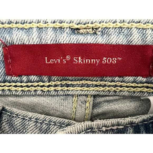 Levi’s Denizen Mid Rise Skinny Jeans Levis Stretch Jean Womens Size 2M 26x30 - Picture 3 of 6
